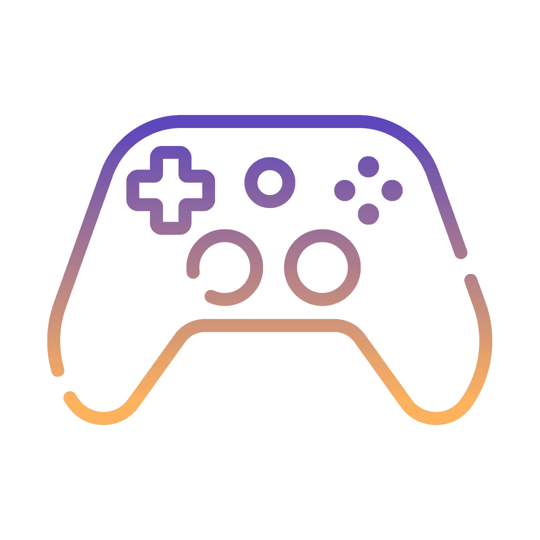 Icon of a game controller in ZeroTier colors